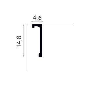 Listwa karniszowa QL036T - Mardom Decor 2 metry - 200 x 14,8 x 4,6 cm